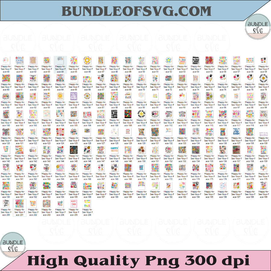 Happy To See Your Face PNG Bundle Back To School Svg Teacher