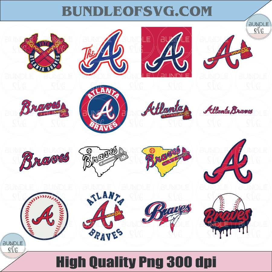 Atlanta Braves Logo SVG Bundle Baseball Atlanta Braves Svg Layered