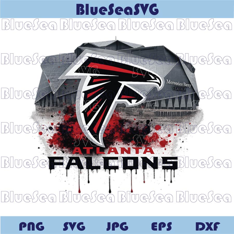 Atlanta Falcons Stadium Splatter PNG Highmark Falcons Drip Art Png
