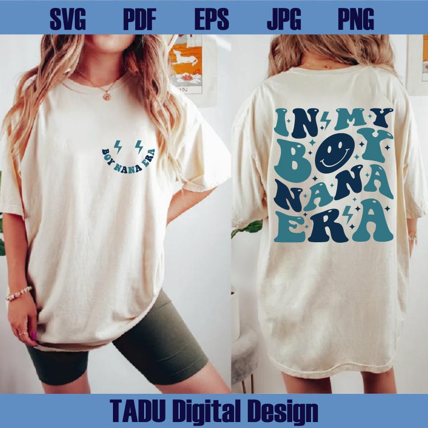 In My Boy Nana Era Svg Boy Mom Svg Retro Boho Cool Mom Club Png