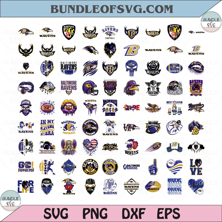 Baltimore Ravens SVG Bundle Football Baltimore Ravens Logo Svg