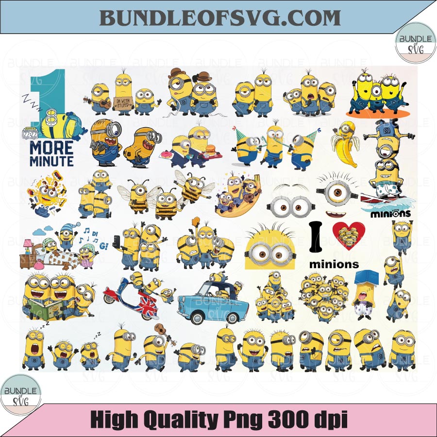 Minions SVG Bundle Cartoon Character Clipart Minions Png Bundle - BundleofSVG