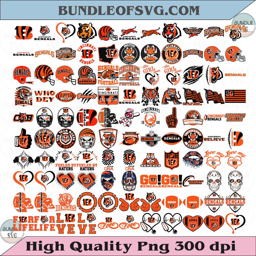 Cincinnati Bengals SVG Bundle Football Cincinnati Bengals Logo Svg Layered