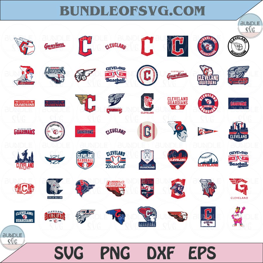 Cleveland Guardians SVG Bundle Baseball Cleveland Guardians Logo Svg