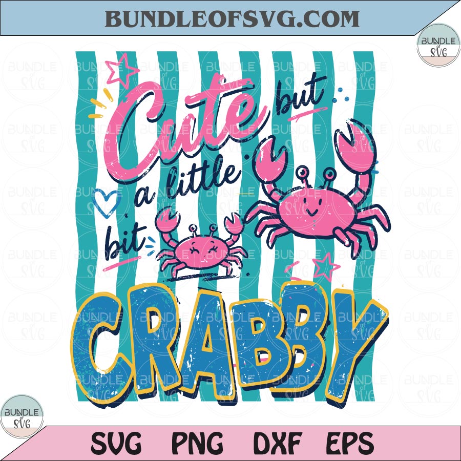 Cute But A Little Bit Crabby PNG Funny Summer Crab Png Beach