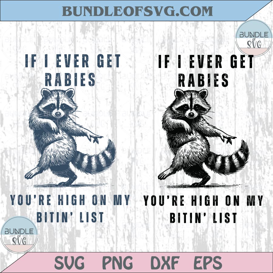 Funny Raccoon Png Get Rabies Biting List Png Vintage Raccoon Svg