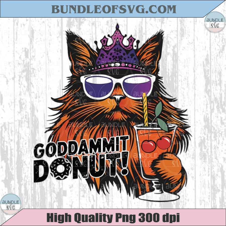 Goddammit Donut Png Vintage 90s Cat Dungeon Crawler Carl Png