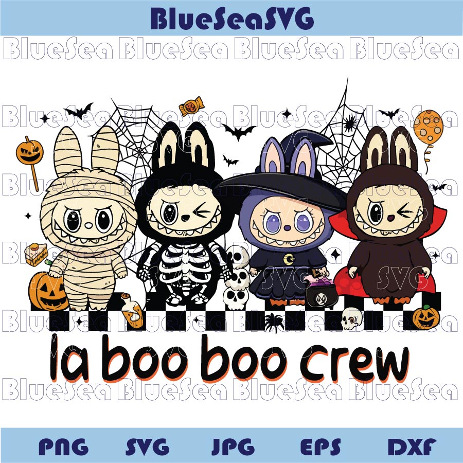 Halloween Labubu Png La Boo Boo Crew Png Mummy Witch Doll Png