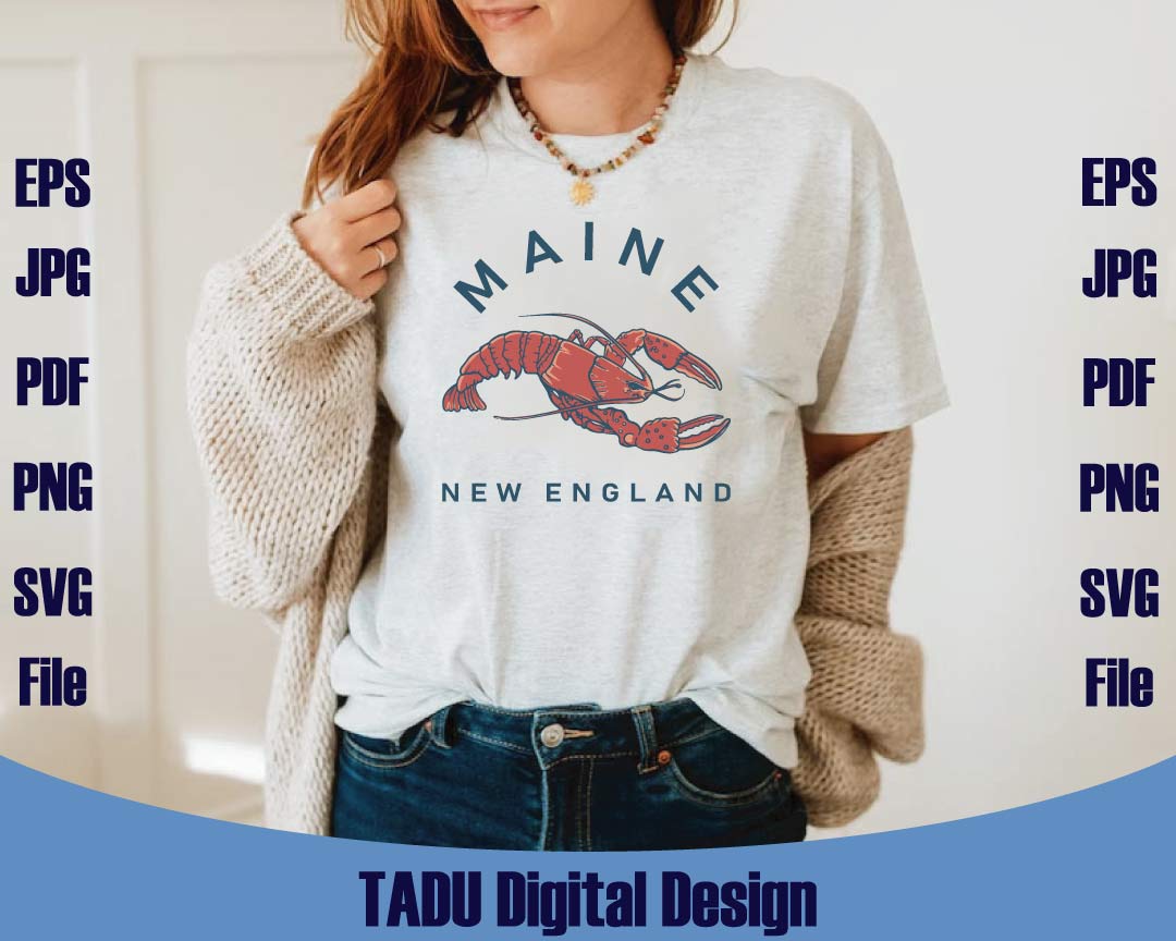 Maine Lobster Svg New England Png Home State Svg Summer Sea Png