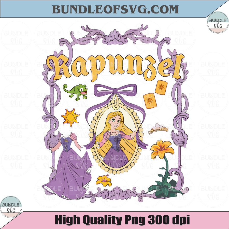 Rapungel SVG Vintage Rapungel Princess Png Retro Rapungel Png