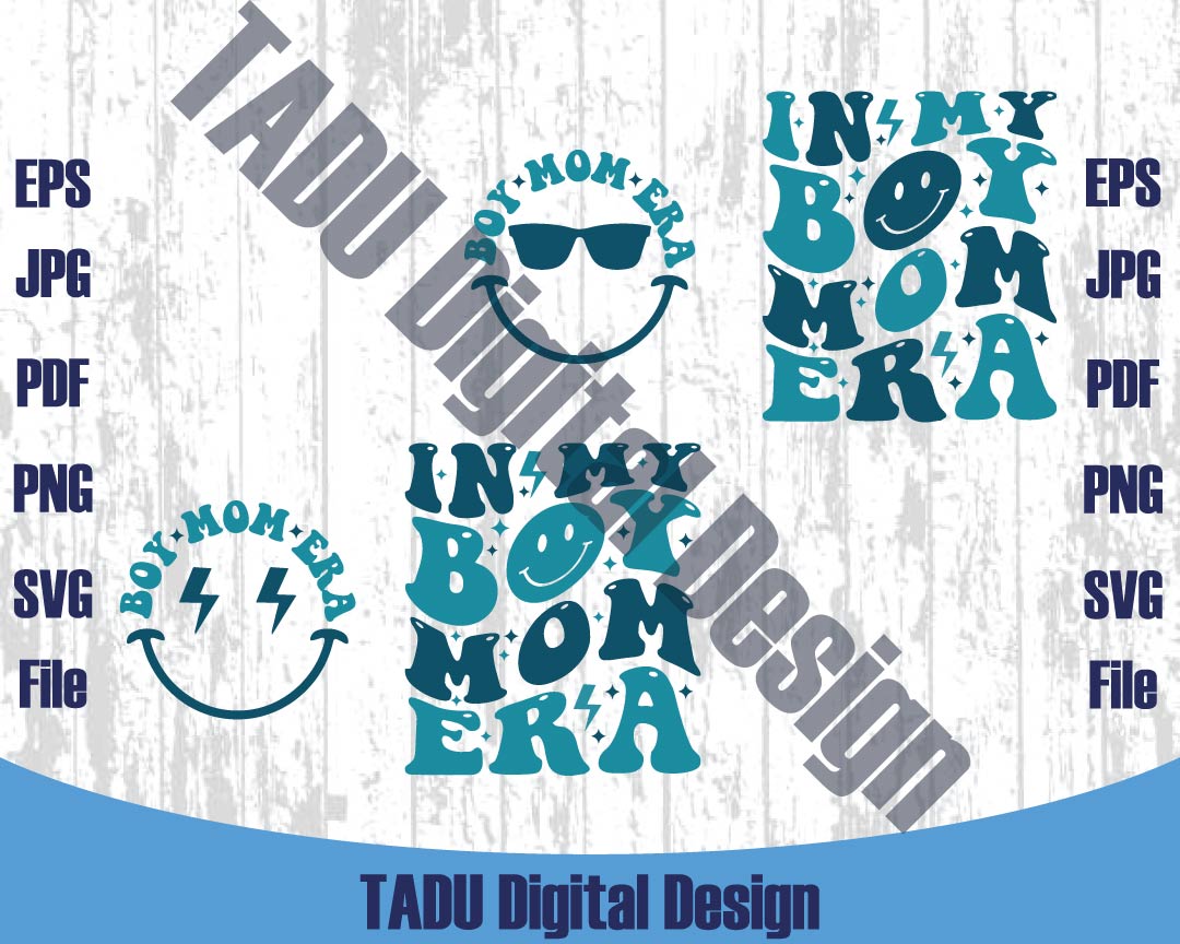 Retro In My Boy Mom Era Svg Smiley Boy Mom Svg Boy Mom Club Png