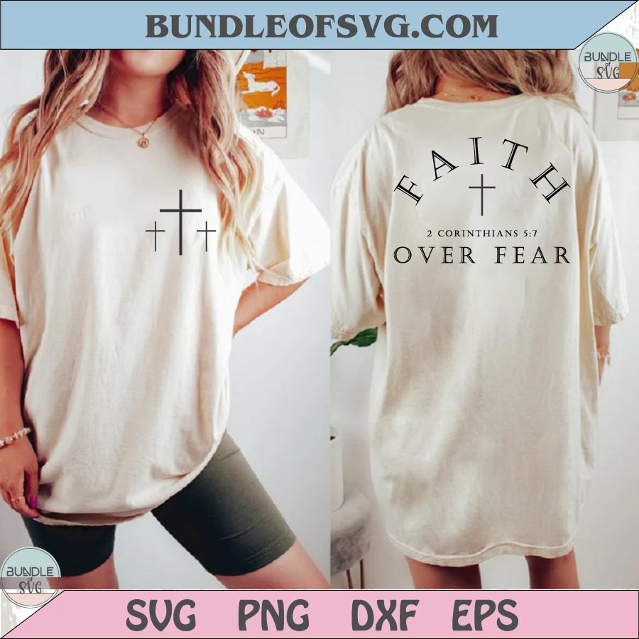 Faith Over Fear Svg Christian Svg Bible Verse Svg Cross Minimal Svg - BundleofSVG