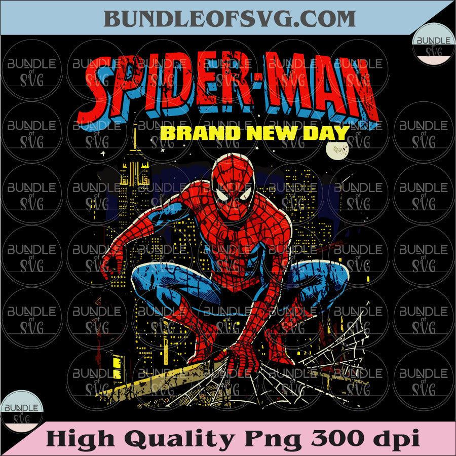 Spider Man Brand New Day PNG Retro Spiderman Graphic Png