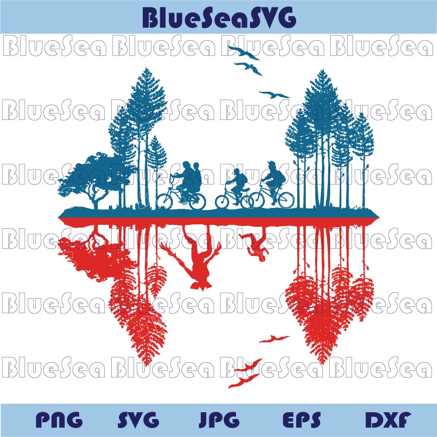 Stranger things Upside Down View Svg The Upside Down Png Cricut