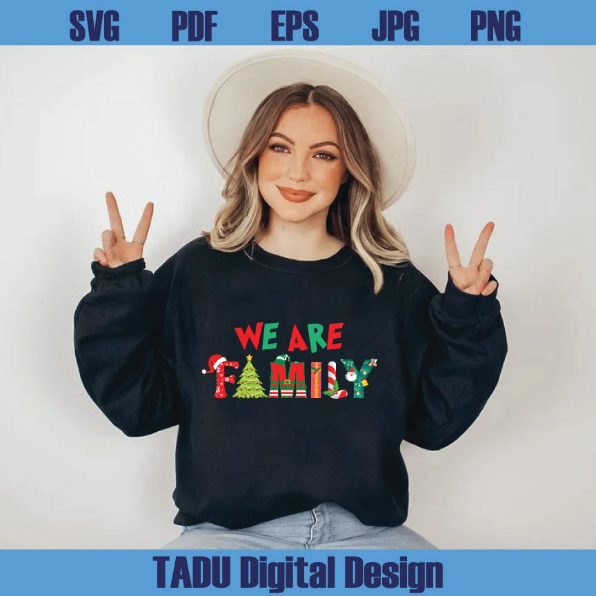 We Are Family Christmas Png Trendy Family Christmas Svg Gift