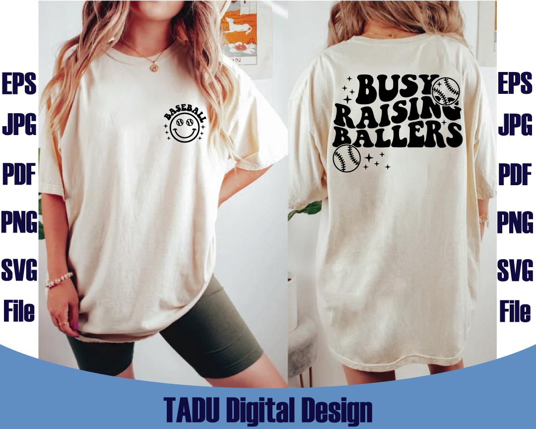 Busy Raising Ballers Svg Baseball Mama Png Trendy Softball Mom Svg