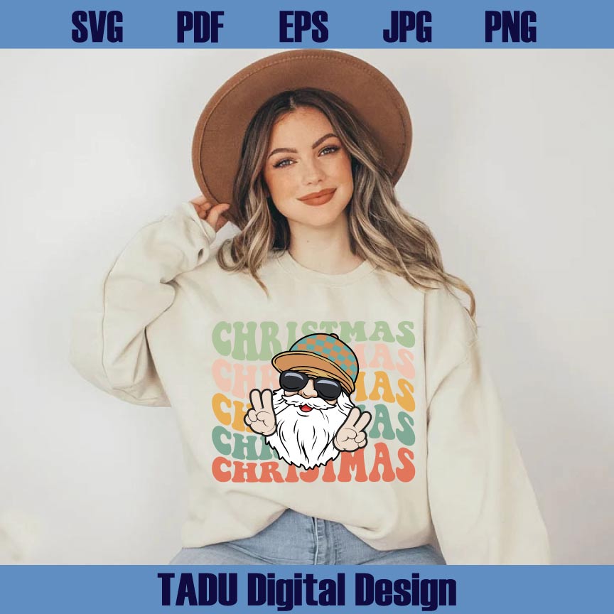 Christmas Cool Santa Claus Png Thug Life Santa Sunglasses Svg Png
