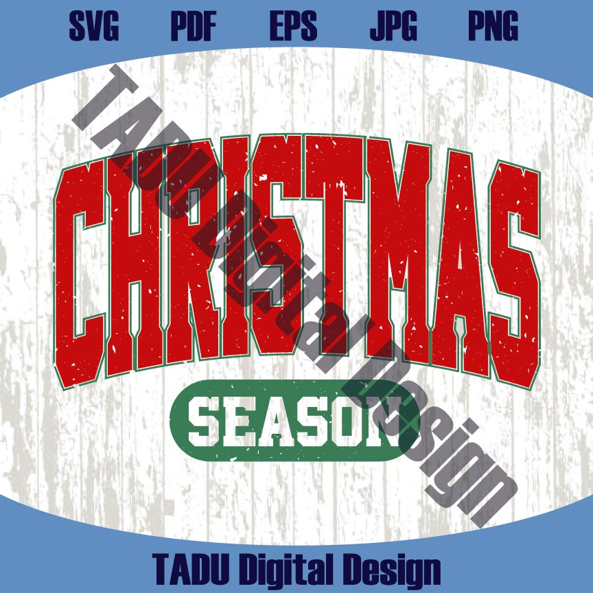 Christmas Season Svg Varsity College Retro Christmas Season Png