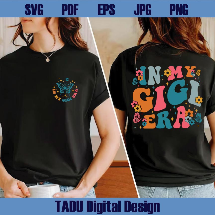 In My Gigi Era Svg Retro Grandma Png Boho Grandmother Svg Png