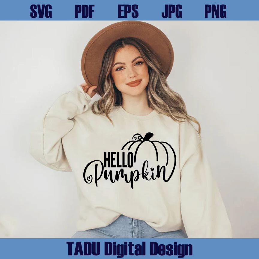 Hello Pumpkin Svg Retro Funny Fall Vibes Svg Trendy Autumn Png
