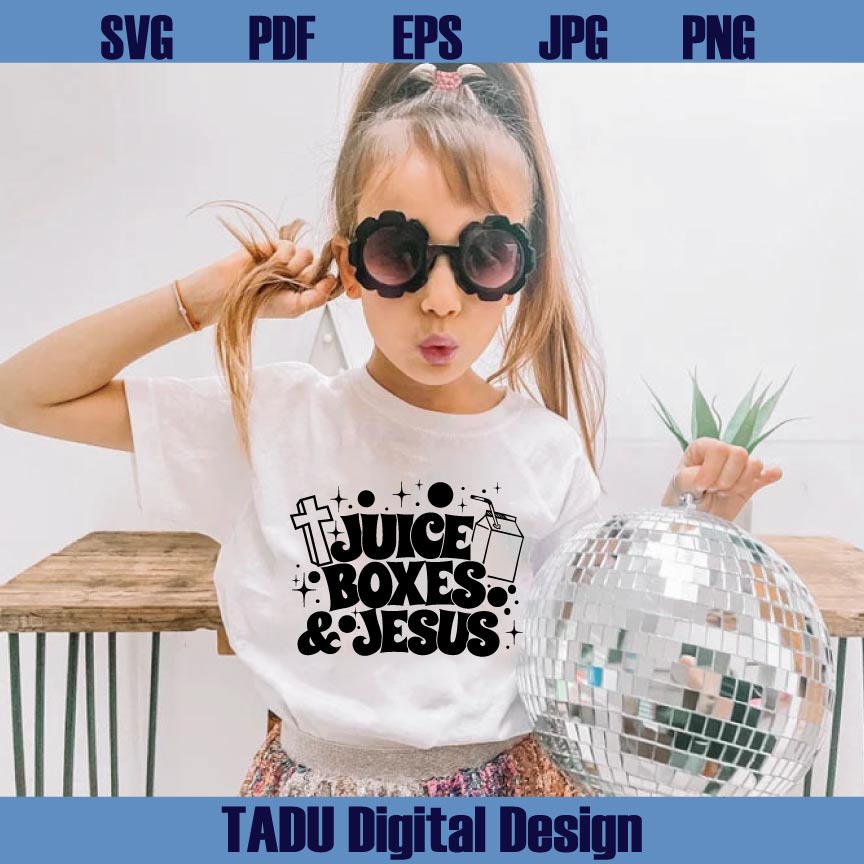 Christian Kids Svg Juice Boxes and Jesus Svg Sunday School Png