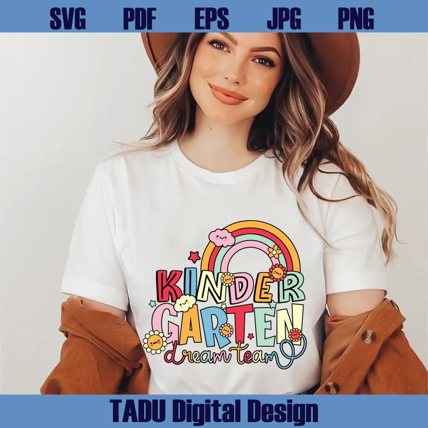 Kindergarten Dream Team Png Back To School Svg Kinder Crew Svg