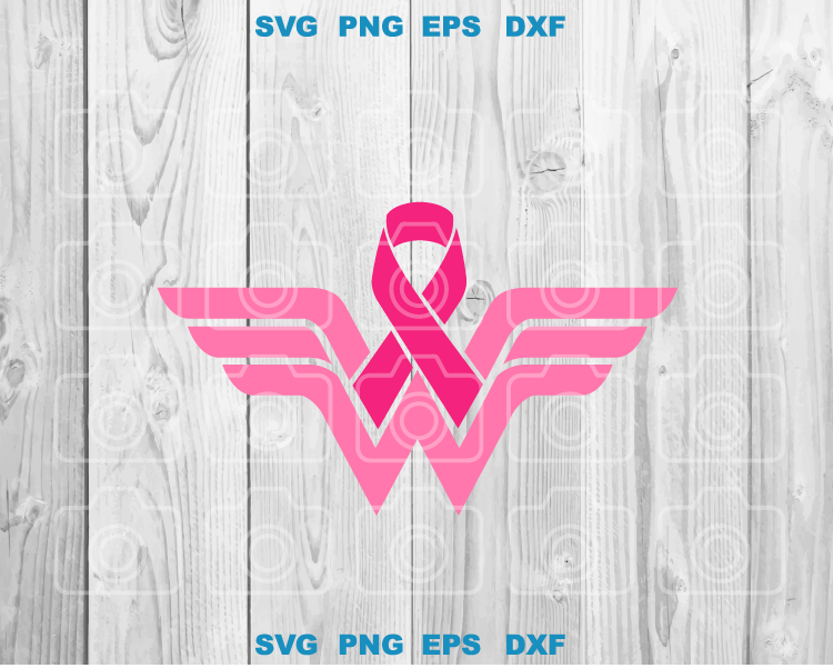 Wonder woman Cancer svg Wonder woman Pink Ribbon SVG shirt breast cancer ribbon sign gifts svg eps dxf png files for silhouette cameo cricut