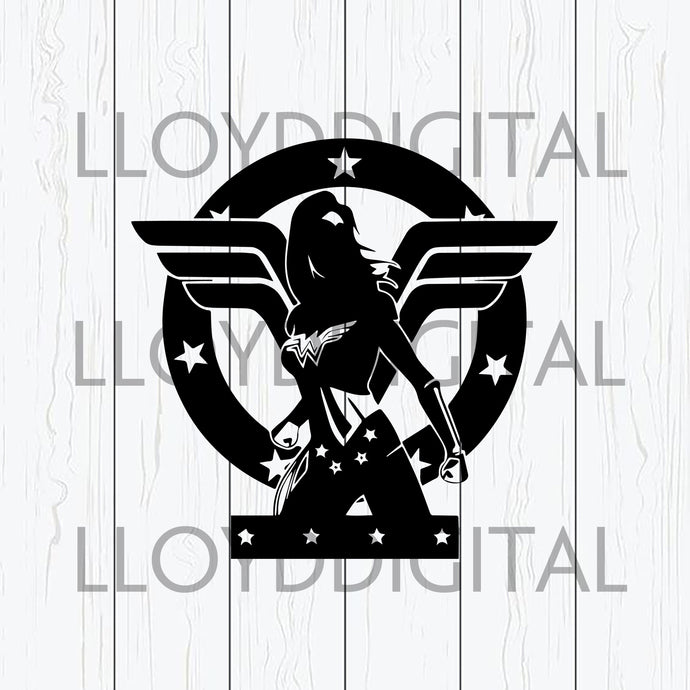 Wonder Woman Emblem Logo SVG Superhero clipart wonder woman logo decor Birthday Invitation Decor Party shirt gift svg png dxf files cricut - BundleofSVG