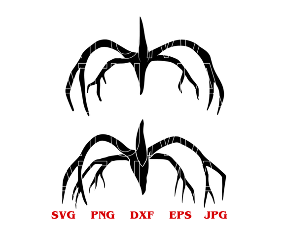 Stranger things Upside Down Monster The Mind Flayer SVG Demogorgon clipart Party svg png dxf eps cutting file for silhouette cameo cricut