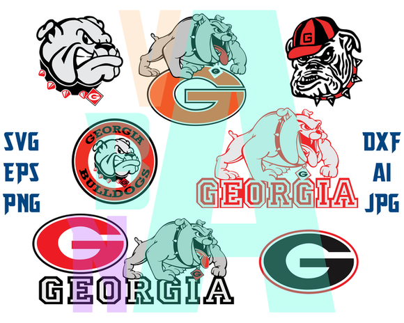 Georgia Bulldogs svg Georgia Bulldogs Sign georgia bulldogs Shirt Decor Labels ornaments Design Print svg eps png dxf files Cameo Cricut