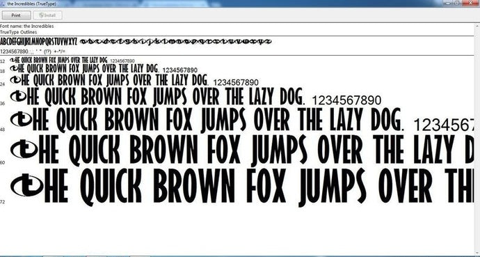 Incredibles font file .ttf file .otf file installable on PC or Mac Incredibles Alphabet number for decor party birthday Office Cricut - BundleofSVG