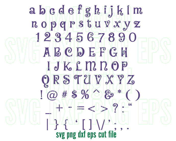 Vampirina Font SVG Vampirina Alphabet SVG Letter Numbers Birthday shirt decor Party Invitation Print svg png dxf cut file silhouette Cricut - BundleofSVG