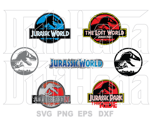 Bundle Jurassic world SVG file Jurassic Park logo Shirt Clipart Invitation Birthday Gifts Party Decor svg png dxf file cameo cricut