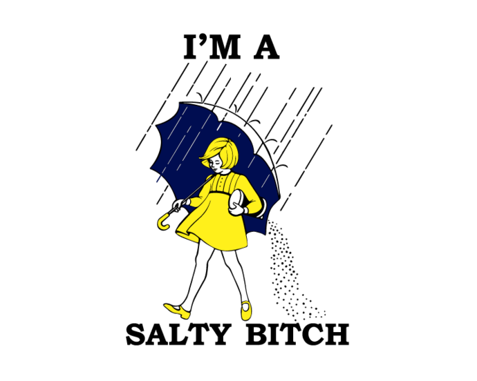 I'm a salty bitch Morton Salt Girl Umbrella SVG Shirt Salty Beach Silh