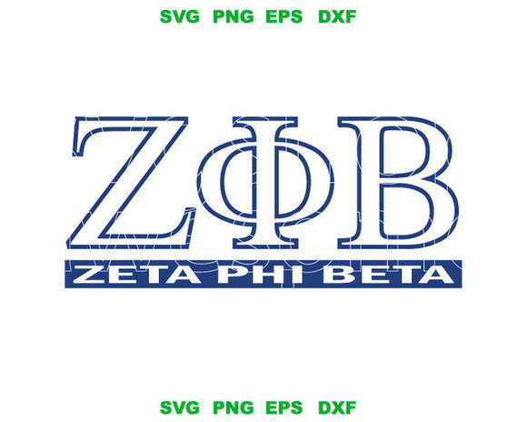 Zeta Phi Beta SVG Zeta Phi Beta Sorority Shirt ZphiB logo sign Z phi B shield vector poster gift party svg eps dxf png file for cameo cricut
