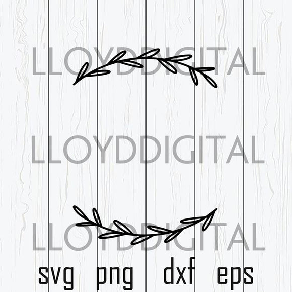 Laurel Wreath Monogram Border svg Circle Monogram Frame svg clipart Decoration shirt Download svg dxf png cut files silhouette cricut