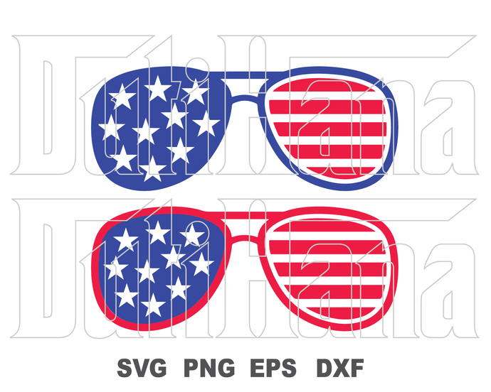 American Flag Glasses SVG US Sunglasses USA Fourth of July Sun glasses July 4th Shirt Blue Lives Matter svg png dxf eps file cameo cricut