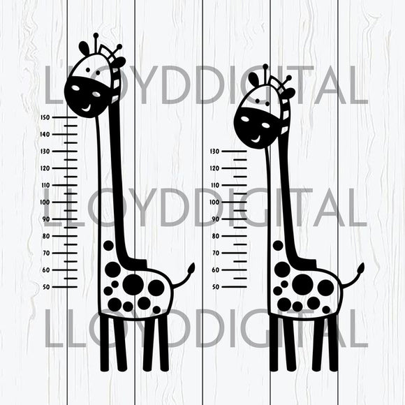 Giraffe SVG, Giraffe Meter Silhouette, Bumper Children Meter, Giraffe Clipart svg party svg eps dxf png files digital cameo cricut
