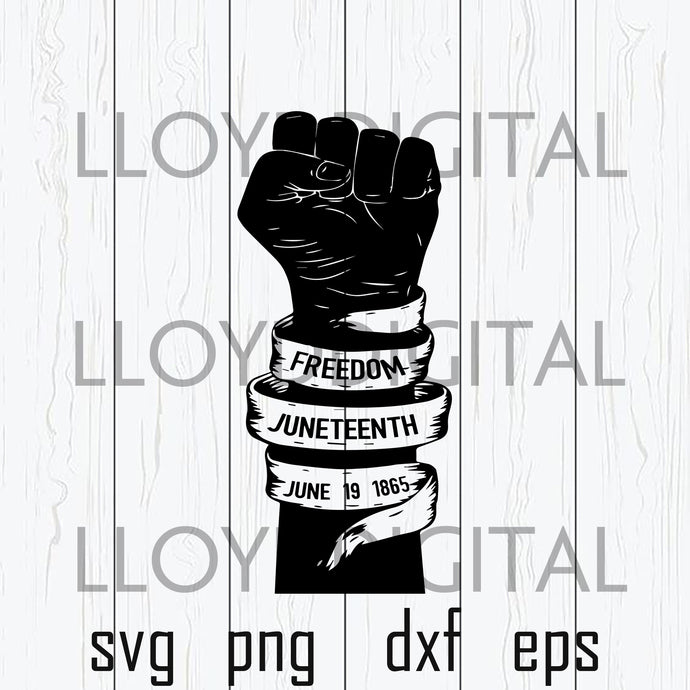 Juneteenth Freedom day svg Fist Black Lives Matter svg break every chain svg png jpg dxf eps clipart cutting files silhouette cameo cricut - BundleofSVG