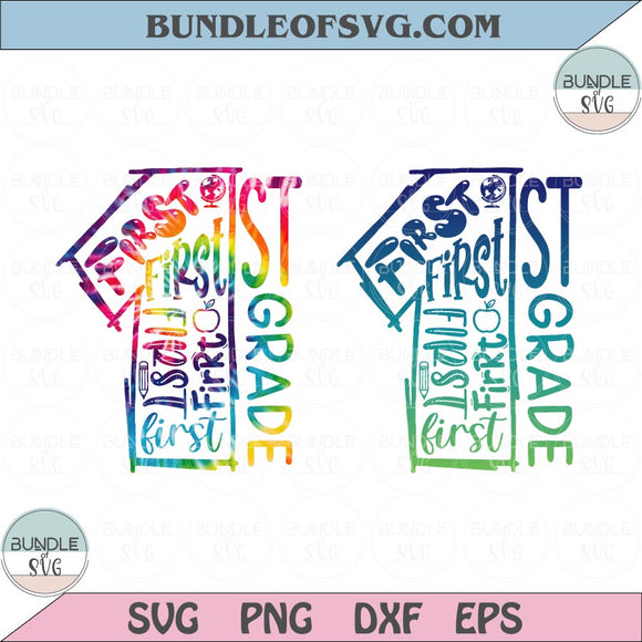 Back to school Svg First Grade Svg Hand Lettered 1st Grade Png Dxf Eps files Cameo Cricut