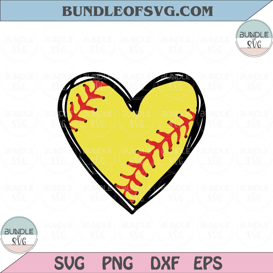 Baseball Heart Svg Baseball Heart Png Softball Heart Baseball Svg Dxf