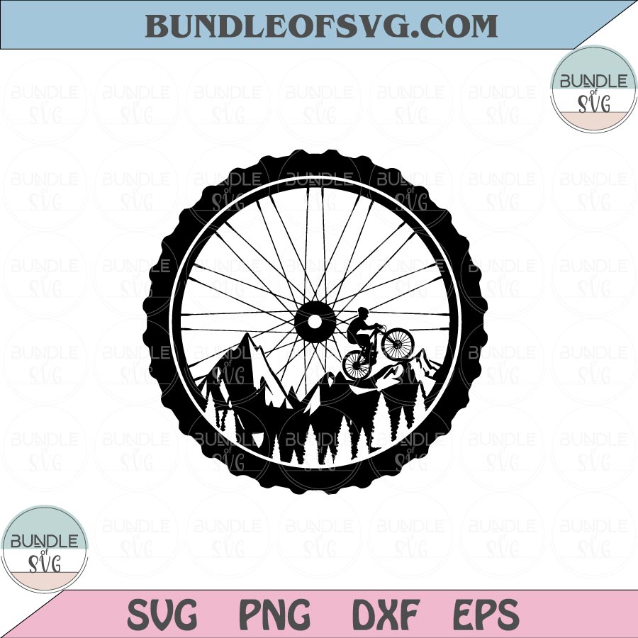 Biker Svg Mtb Svg Mountain Bike Svg Cycling Svg Spraket Svg Png Dxf eps cut files Silhouette Cameo Cricut - BundleofSVG