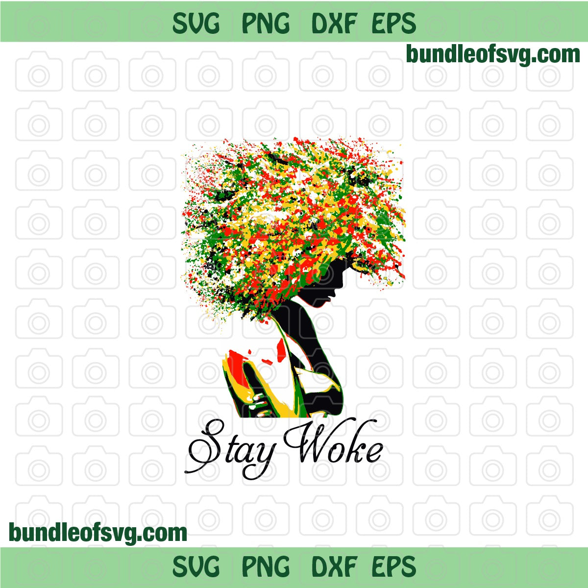 Black Lives Matter svg Stay Woke svg Black History Afro woman svg png dxf eps cut file Cricut