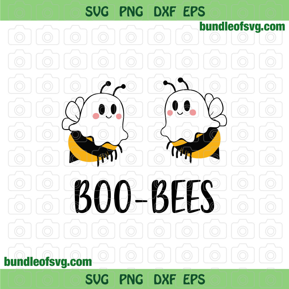 Boo Bees SVG Boo Bees Svg Cute Boo Bee Ghost svg Funny Halloween svg eps png dxf files Cricut - BundleofSVG