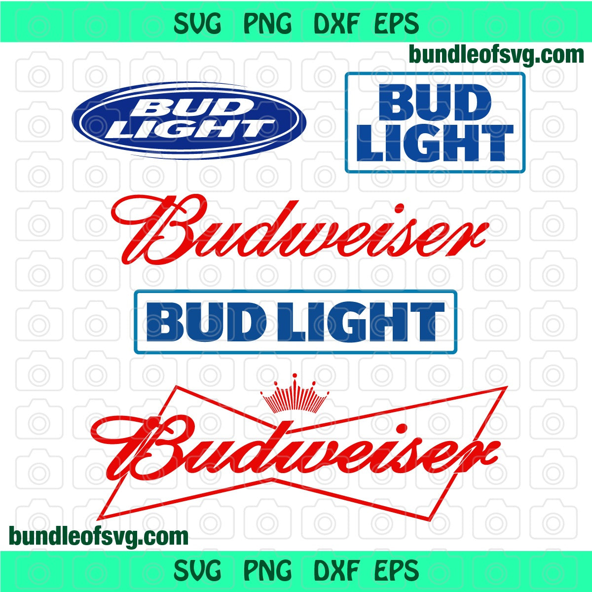 Budweiser Beer svg Bud Light logo King of Beer svg png eps cut files silhouette cameo cricut - BundleofSVG