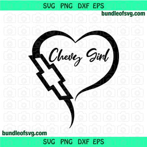Chevy girl SVG Chevy girl in a heart shirt sign Open Heart svg birthday girl party svg dxf png cut files for silhouette cameo cricut instant download