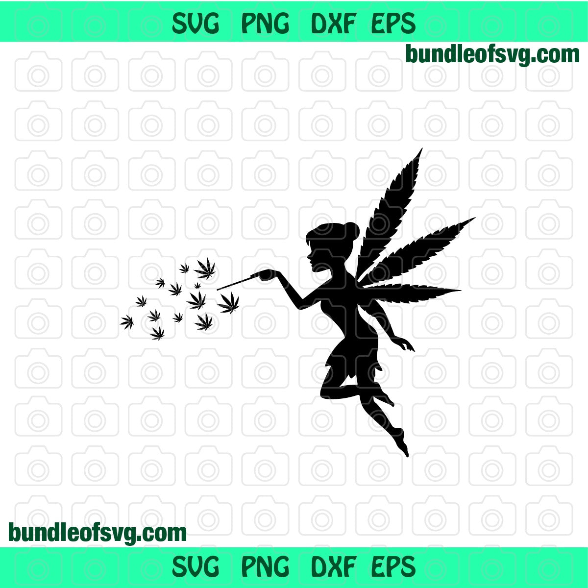 Fairy Cannabis SVG Fairy Marijuana svg Fairy Weed Leaf svg Weed silhouette svg png eps cut files cameo cricut - BundleofSVG