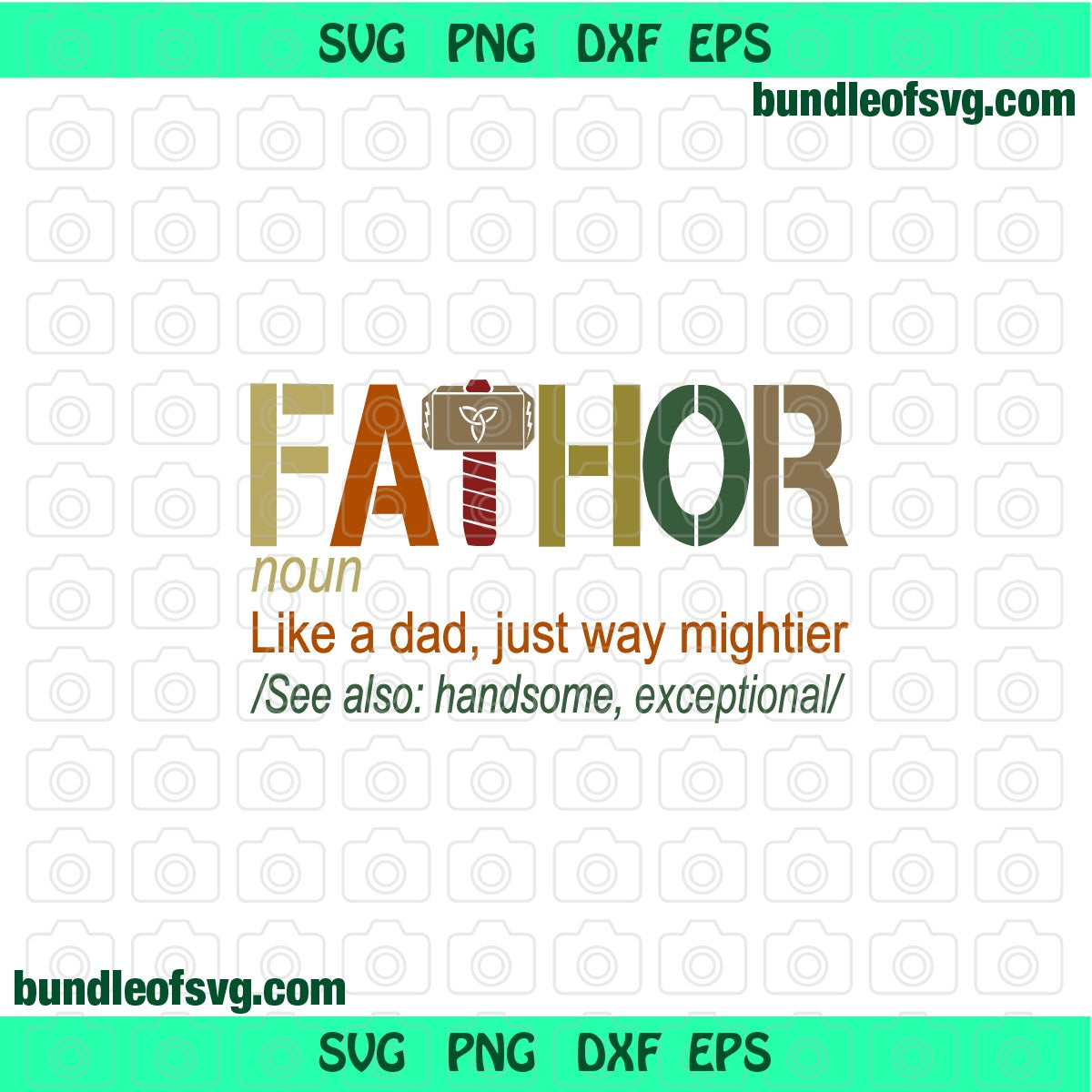 Fathor SVG Fathers Day gift svg Daddy Thor Father svg png dxf eps files Cricut - BundleofSVG