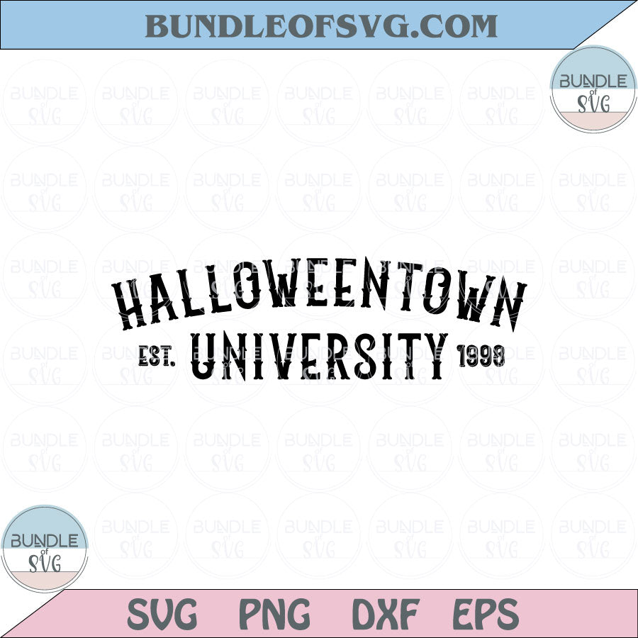 Halloweentown University Svg 1998 Halloween Svg Spooky Vibes Svg Png Dxf Eps files Cameo Cricut