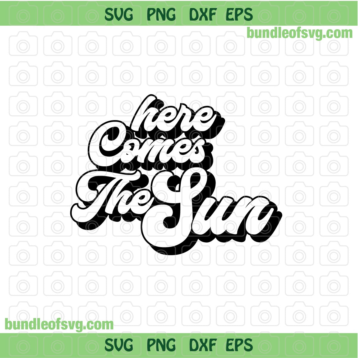 Here comes The Sun svg Vintage Sunset svg Love Summer Quote svg Funny Summer svg eps dxf png files cricut - BundleofSVG